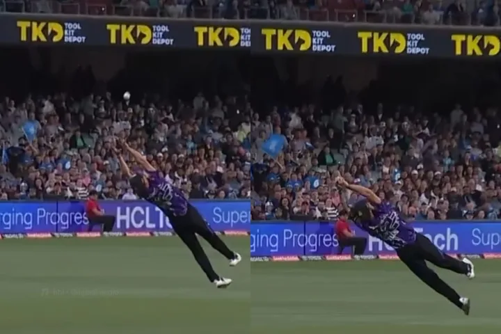 Nathan Ellis Takes Stunning Catch to Secure Hobart Hurricane’s Victory against Adelaide Strikers