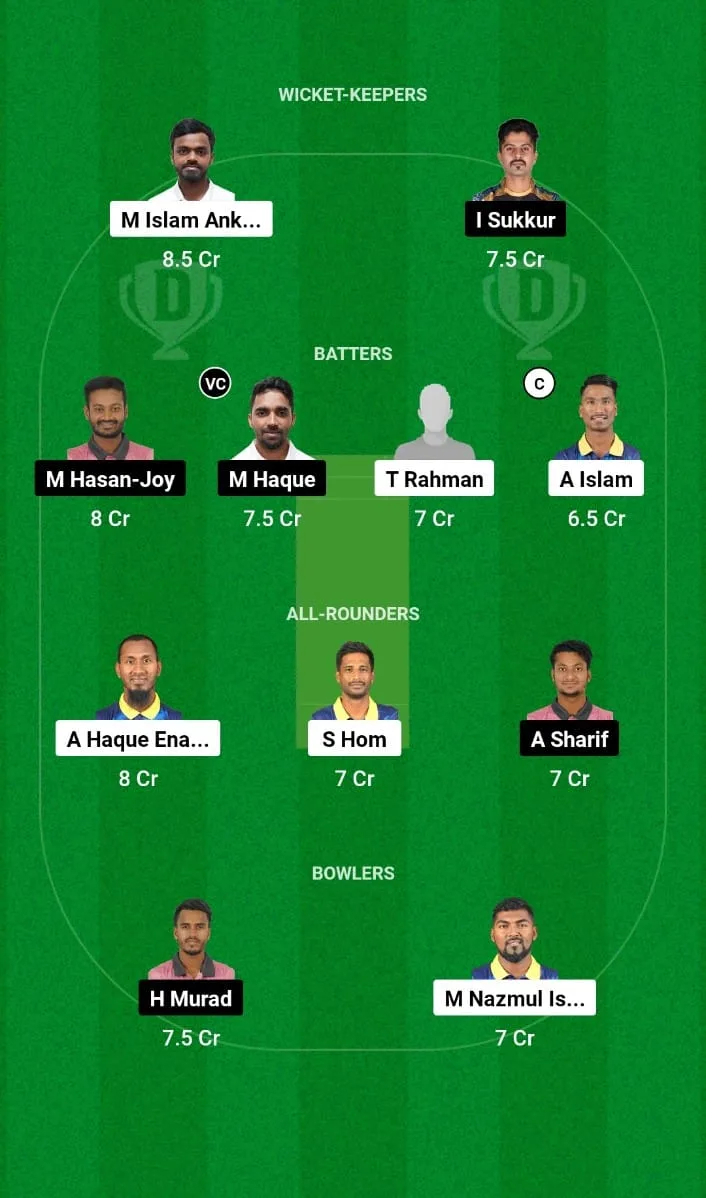 DD vs CD Dream11 Prediction 10th T20I Bangladesh T20 National League 2024