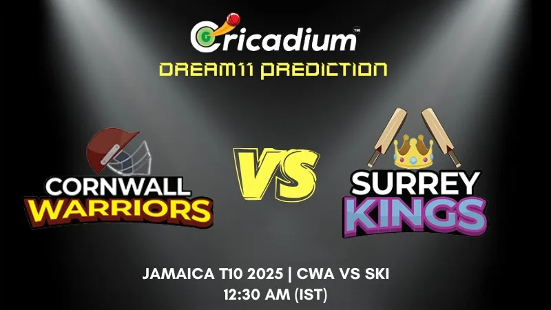 CWA vs SKI Dream11 Prediction Match 4 of Jamaica T10 2025